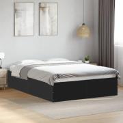 vidaXL Sängram svart 140x190 cm konstruerat trä