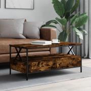 vidaXL Soffbord rökfärgad ek 100x51x45 cm konstruerat trä