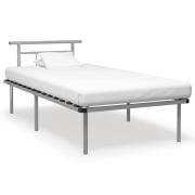 vidaXL Sängram grå metall 100x200 cm