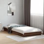 vidaXL Sängram utan madrass brun ek 75x190 cm konstruerad trä