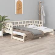 vidaXL Dagbädd utdragbar massiv furu 2x(90x200) cm