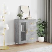 vidaXL Skänk betonggrå 69,5x34x90 cm konstruerat trä
