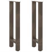vidaXL Soffbordsben naturstål 2 st 38x(72-73) cm stål