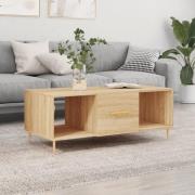 vidaXL Soffbord sonoma-ek 102x50x40 cm konstruerat trä