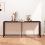 vidaXL Konsolbord svart marmor 180x35x75,5 cm härdat glas