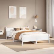 vidaXL Sängram utan madrass vit 120x200 cm massiv furu