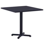 vidaXL Trädgårdsbord svart 80x80x75 cm