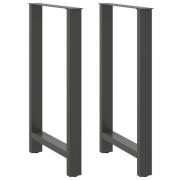 vidaXL Soffbordsben antracit 2 st 60x(100-101) cm stål