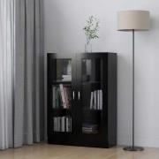 vidaXL Vitrinskåp svart 82,5x30,5x115 cm konstruerat trä