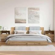 vidaXL Sängbord 2 st artisan ek 50x32x60cm konstruerat trä