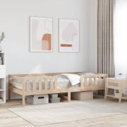 vidaXL Sängram utan madrass 90x190 cm massiv furu