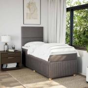 vidaXL Ramsäng med madrass taupe 80x200 cm tyg
