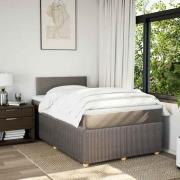 vidaXL Ramsäng med madrass taupe 120x200 cm tyg