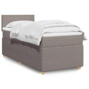 vidaXL Ramsäng med madrass taupe 80x200 cm tyg