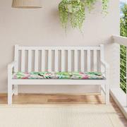 vidaXL Bänkdyna för trädgården flerfärgad 150x50x4 cm oxfordtyg