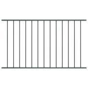 vidaXL Staketpanel pulverlackerat stål 1,7x0,75 m antracit