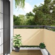 vidaXL Insynsskydd för balkong gräddvit 600x90 cm PVC