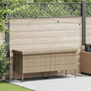 vidaXL Dynbox med hjul Beige 160x55x75 cm konstrottning