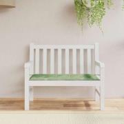 vidaXL Bänkdyna för trädgården bladmönster 100x50x4 cm oxfordtyg