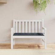 vidaXL Bänkdyna för trädgården svartrutig 120x50x4 cm oxfordtyg