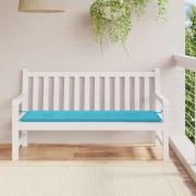 vidaXL Bänkdyna för trädgården turkos 150x50x4 cm oxfordtyg