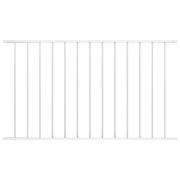 vidaXL Staketpanel pulverlackerad stål 1,7x1 m vit