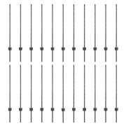 vidaXL Stängselinlägg 44 pcs U-Kanal Grå 140 cm Stål