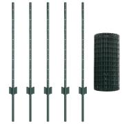 vidaXL Trädgårdssängselset Set med 2 Grön Stål 10 x 0.8 m Hållbar
