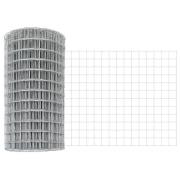 vidaXL Euro Staket med 22 U Pelare Silver 0,4x50 m Stål