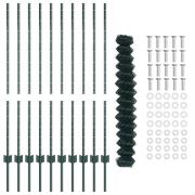 vidaXL Kedjegaller med 10 U-poster Grön 1.2x10 m Stål