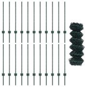 vidaXL Kedjefäste set Set med 2 Grön Galvaniserat stål 25 x 0,8 m