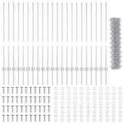 vidaXL Trädgårdsstaket Set Set om 2 Galvaniserat stål 25 x 1 m Hållbar...
