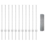vidaXL Svetsat Nätstaket med 11 U-stolpar Silver 0.8x25 m Stål