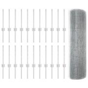 vidaXL Svetsat Trådgärd med 22 U-poster Silver 0.4x50 m Stål