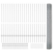 vidaXL svetsat trådsgärde med 44 U-poster Silver 1,2x50 m Stål