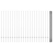 vidaXL svetsat trådstängsel med 44 U-poster Silver 1.6x50 m Stål