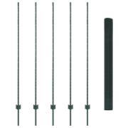 vidaXL Svetsat Trådstängsel med 5 U-poster Grön 1,5x10 m Stål
