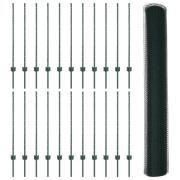 vidaXL Stängselinlägg 11 st U-Kanal Grön 100 cm Stål, vidaXL Hexagon S...