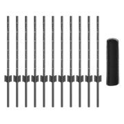 vidaXL Trädgårdsstaketset Set med 2 Grå Stålnät 25 x 0.5 m staket
