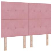 vidaXL LED Sänggavel Rosa 72 cm Sammet