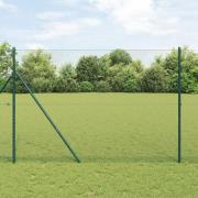 vidaXL Hexagon Stängsel Grön 1.5x50 m Stål, vidaXL Stängselstolpar 13 ...