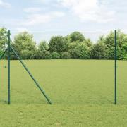 vidaXL Hexagon Stängsel Grön 1.6x50 m Stål, vidaXL Stängselstolpar 13 ...