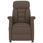 vidaXL Massagestol Brun Mikrofiber