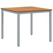 vidaXL Trädgårdsbord 90x90x75 cm Solid Akacieträ och Metall