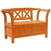 vidaXL Trädgårdsförvaringsbänk Akacia 119x76x44 cm Massiv trä