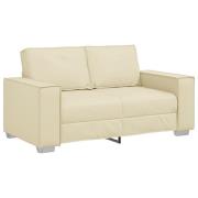 vidaXL Bäddsoffa i Grädde 120 cm i konstläder