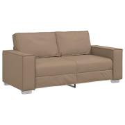 vidaXL Soffan för två Cappuccino 140 cm i konstläder