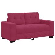 vidaXL Soffa Loveseat Vinröd 120 cm i Sammet