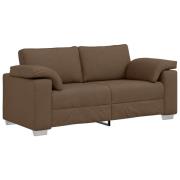 vidaXL Loveseat Soffa Brun 140 cm Tyg