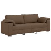 vidaXL 3-sitssoffa Brun 178 cm Tyg